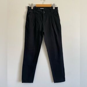 Black Parisian Cotton Trouser Pants
